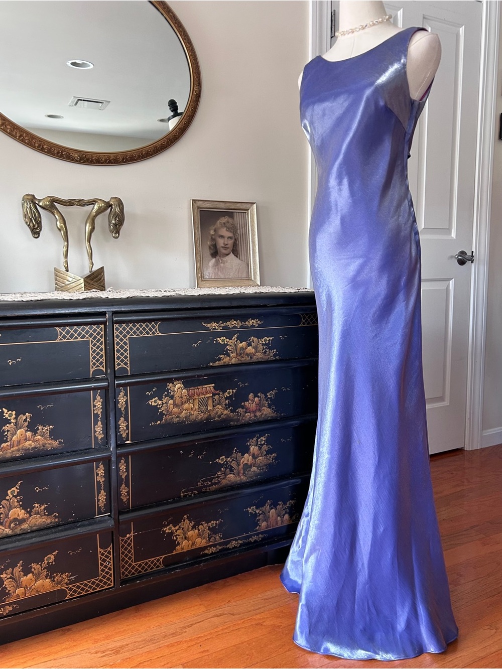 Vintage 90’s Bias-Cut Iridescent Dress by De Laru